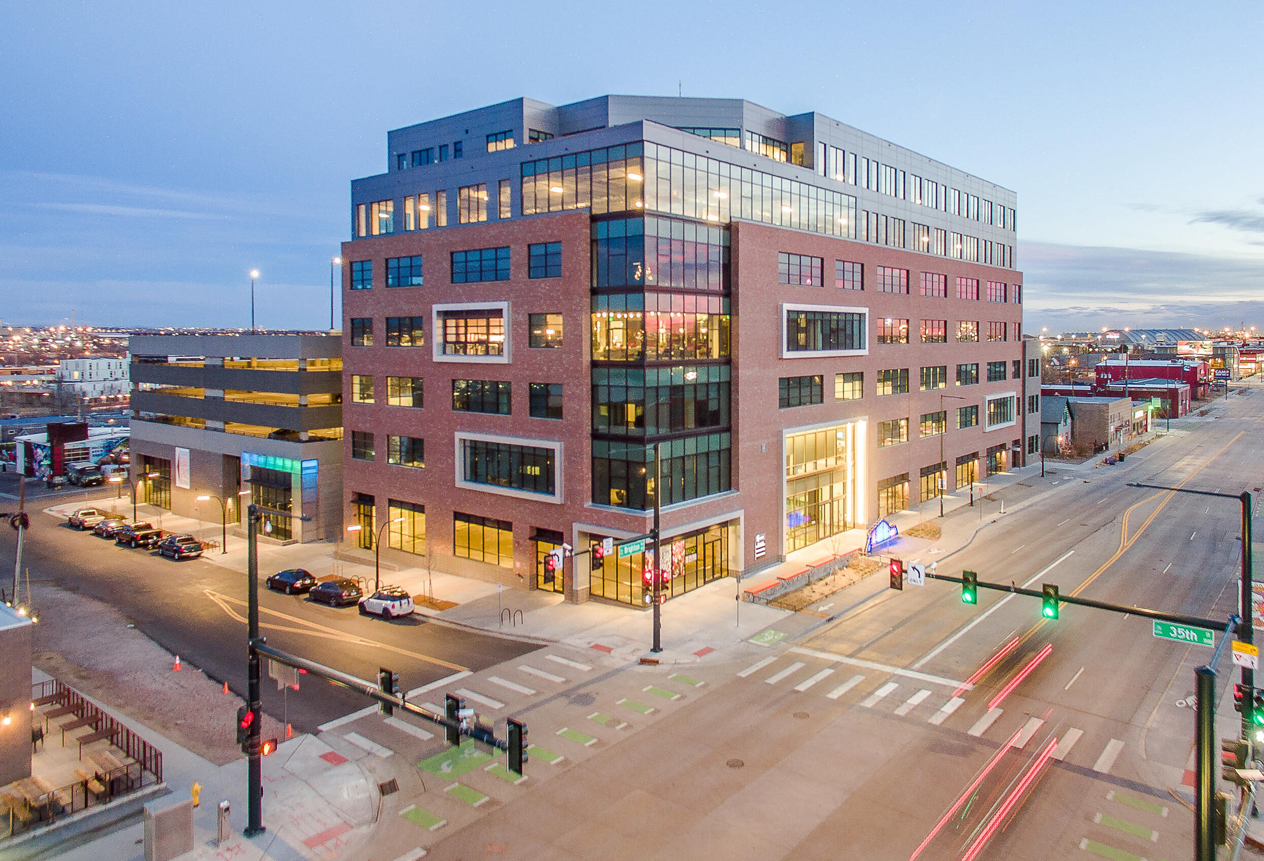 Catalyst exterior at night